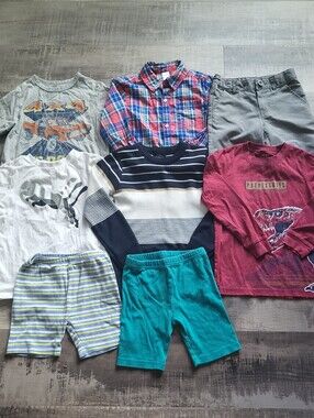 Boy Clothes Lot Set Tshirts Shorts Pajama Bottoms Button Down Size 5T Carters